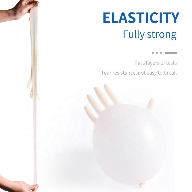 White Disposable Latex Medical Examination Gloves